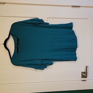 Kaari blue 3/4 sleeve shirt Teal size Large